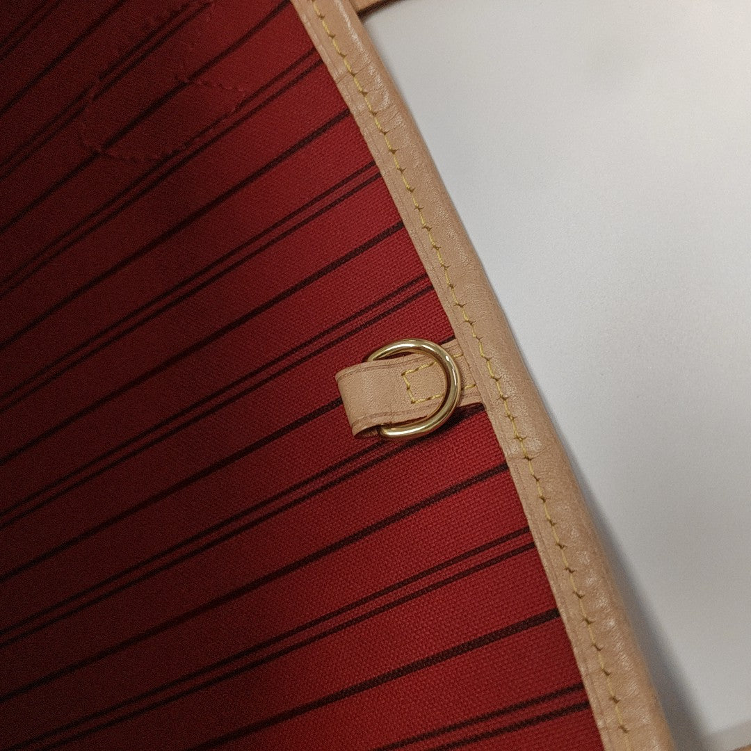 NEVERFULL MM Monogram Coated Canvas Brown