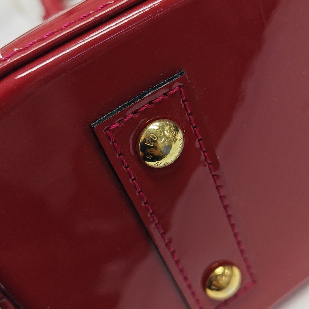 ALMA BB Monogram Patent Leather Red