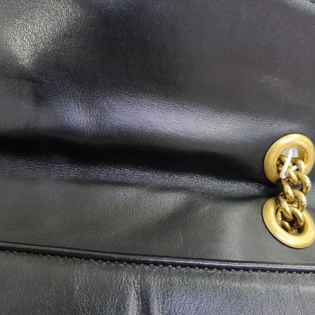 GG Marmont Medium Quilted Calfskin Black