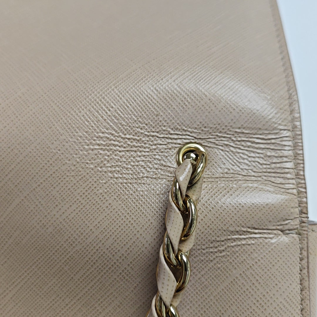 Calfskin Shoulder Bag Beige