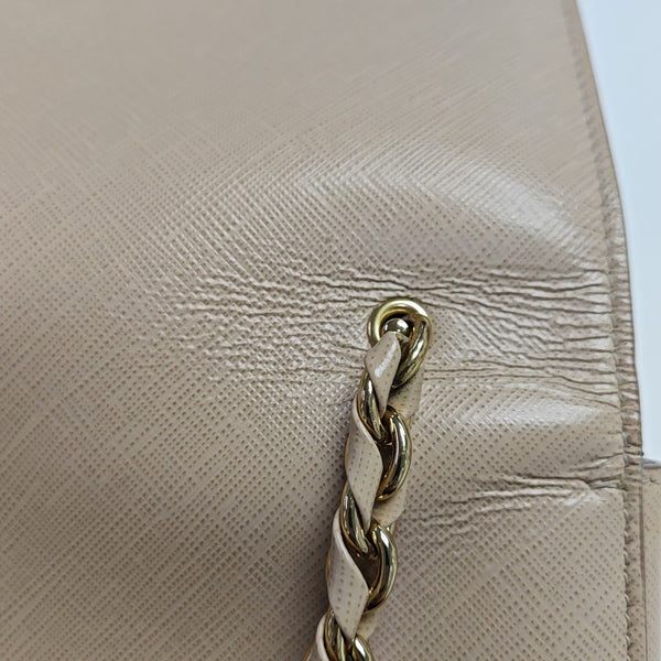 Calfskin Shoulder Bag Beige