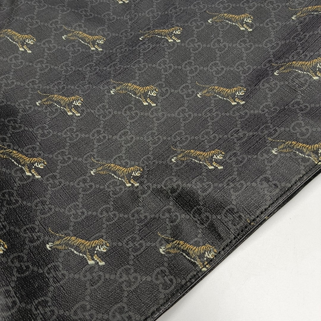 GG Supreme Monogram Coated Canvas Black