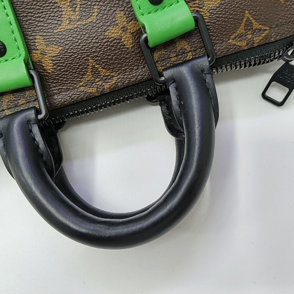 KEEPALL 25 Monogram Coated Canvas Brown