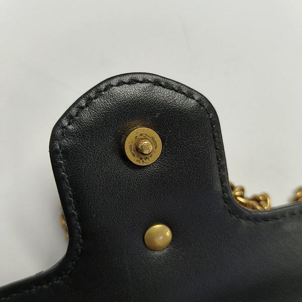 GG Marmont Mini Quilted Calfskin Black