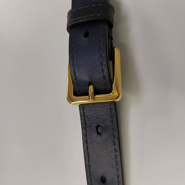 CD Signature Small Oblique Calfskin Blue