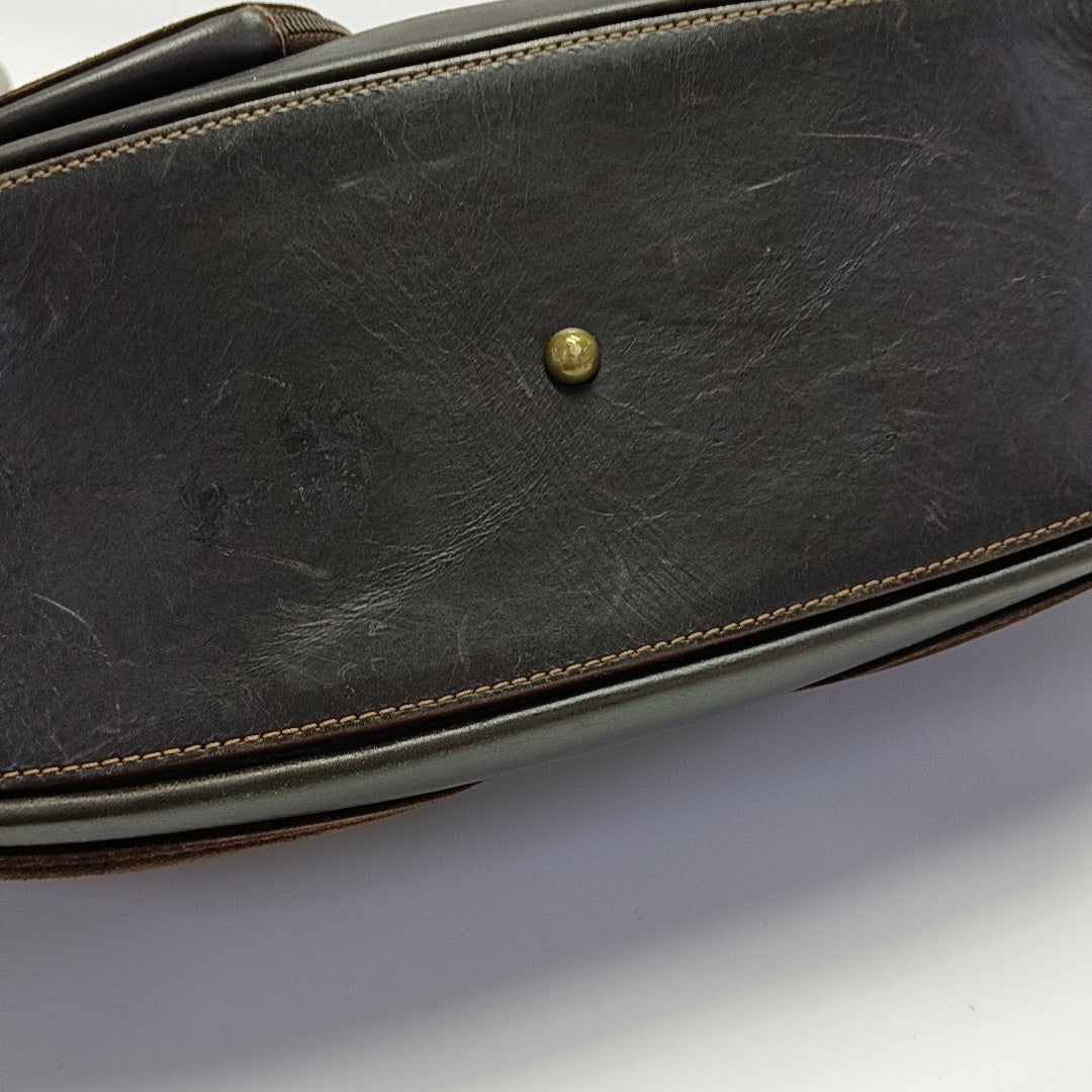 Calfskin Top Handle Bag Brown