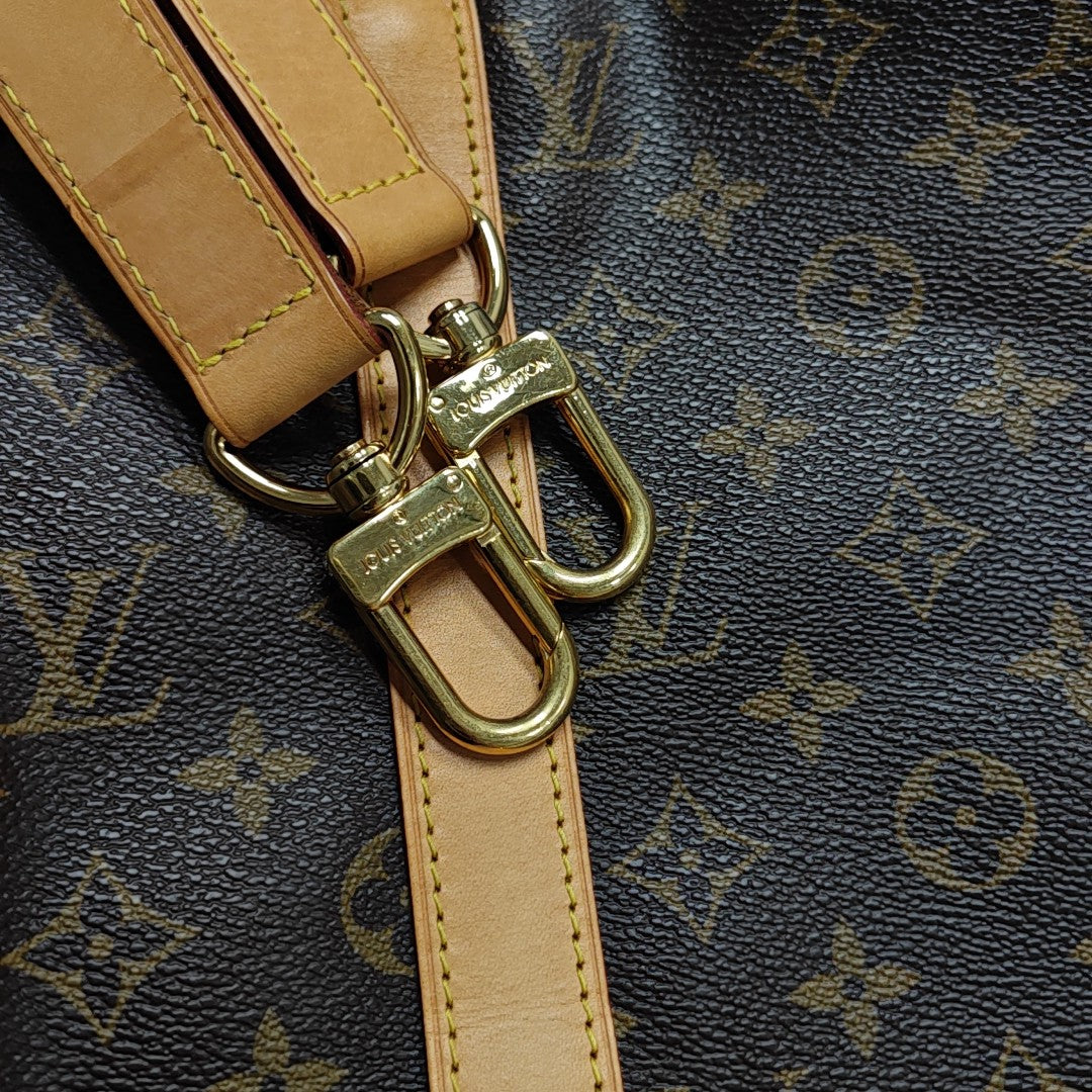 KEEPALL 50 Monogram Coated Canvas Brown