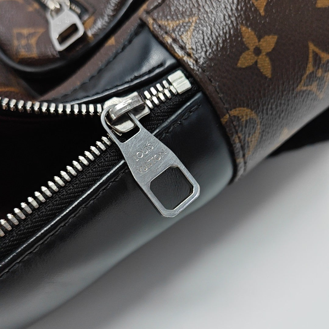 JOSH Monogram Coated Canvas Brown