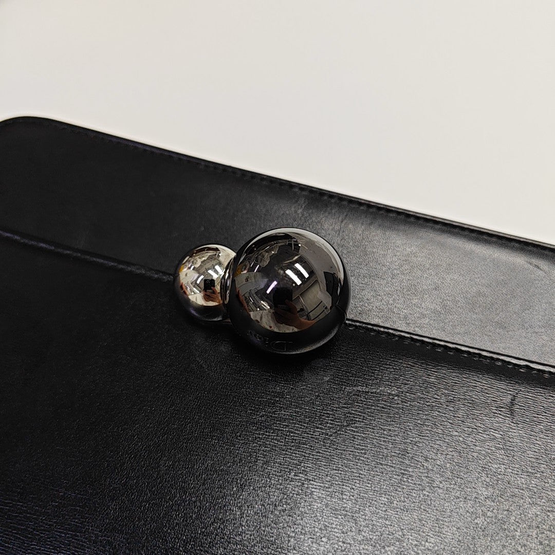 Leather Shoulder Bag Black