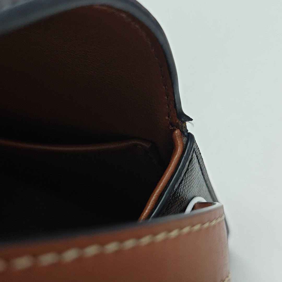 TRIOMPHE Small Coated Canvas Brown