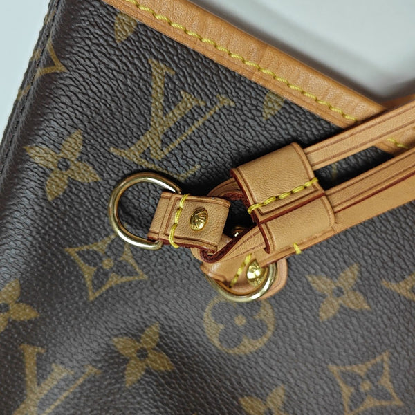 NEVERFULL MM Monogram Coated Canvas Brown