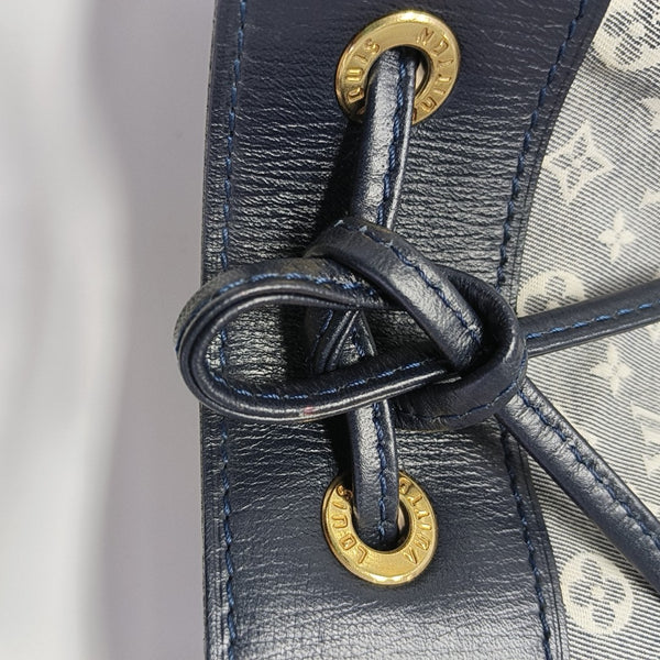 Monogram Denim Bucket Bag Gray