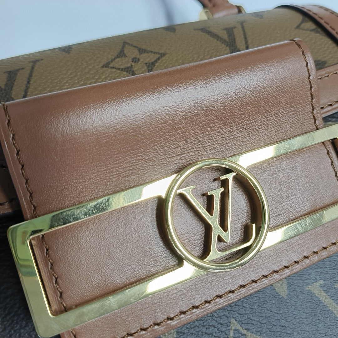 DAUPHINE Monogram Coated Canvas Brown