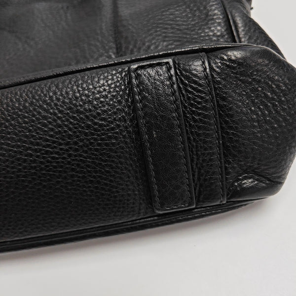 Calfskin Top Handle Bag Black