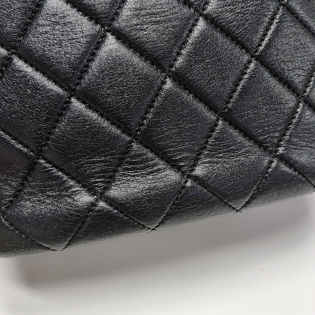Quilted Lambskin Crossbody Bag Black