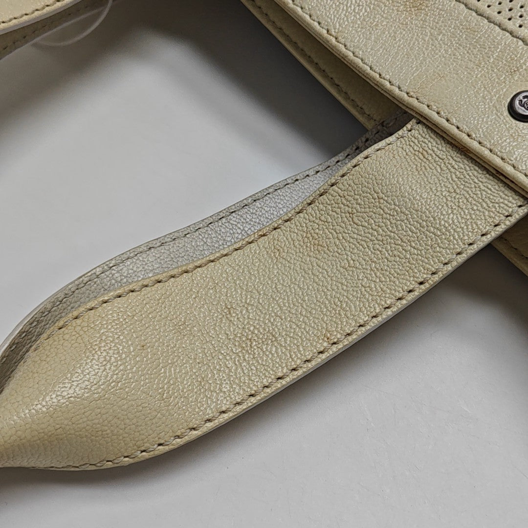 Quilted Lambskin Tote Bag White