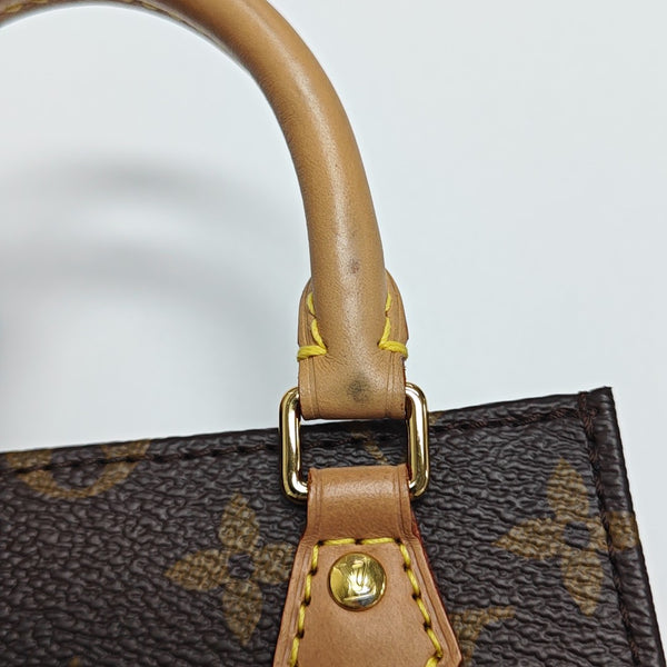 SAC PLAT Mini Monogram Coated Canvas Brown