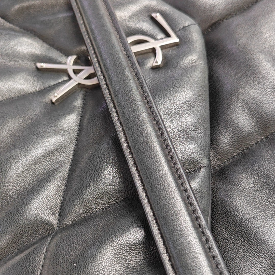 LOULOU Medium Quilted Lambskin Black
