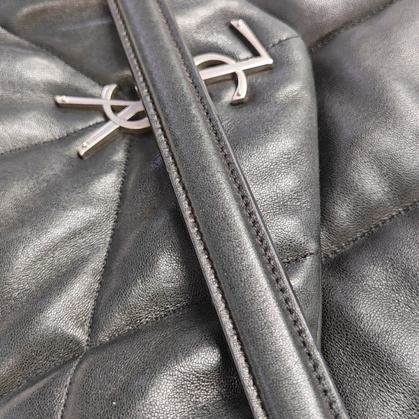 LOULOU Medium Quilted Lambskin Black