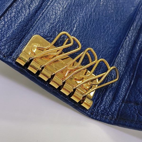 Calfskin Key Pouch Blue