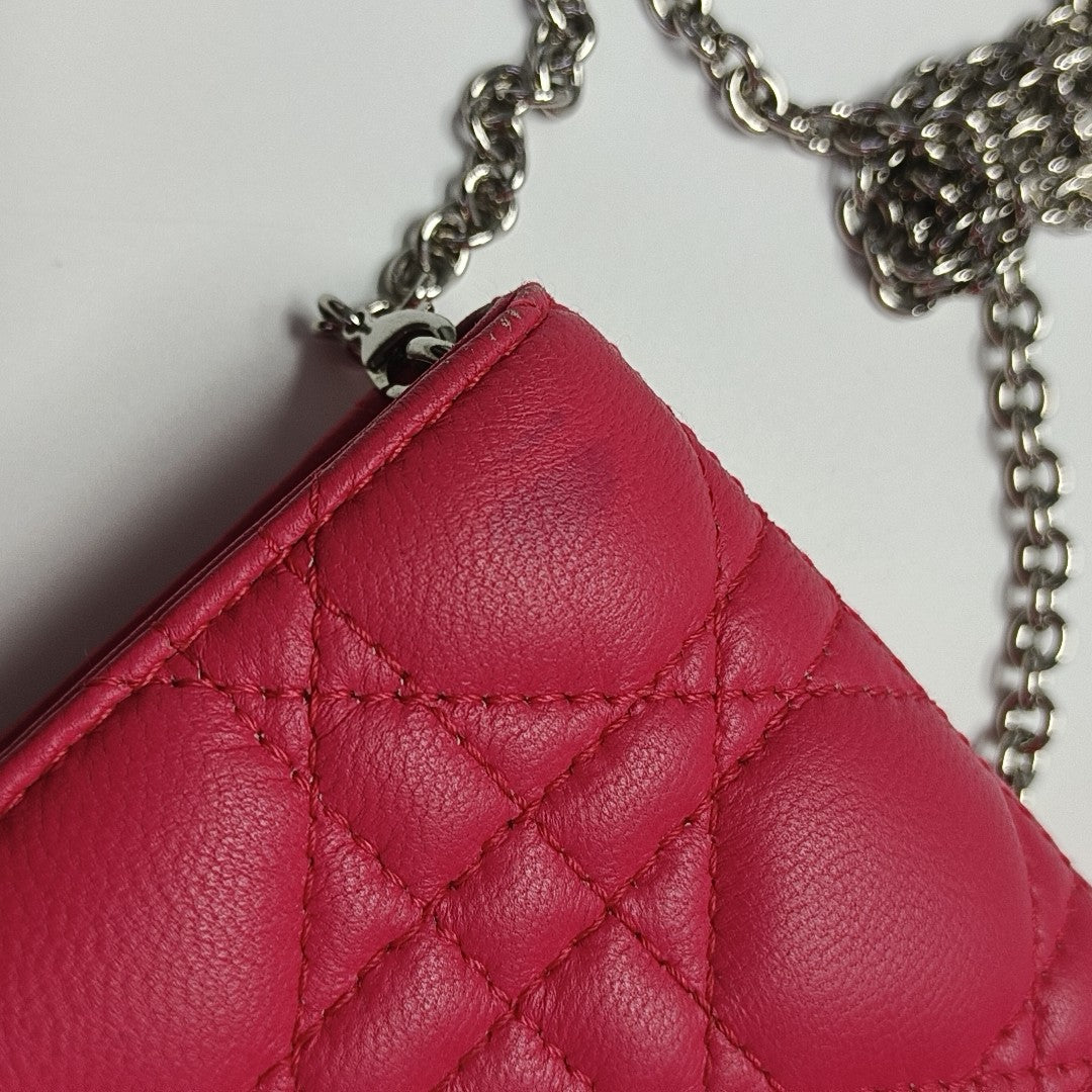 Lady Dior Medium Cannage Calfskin Pink