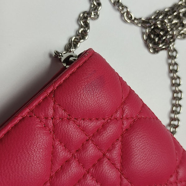 Lady Dior Medium Cannage Calfskin Pink