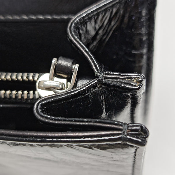 Cannage Calfskin Shoulder Bag Black