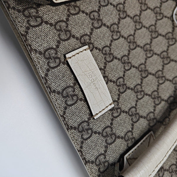 Monogram Coated Canvas Tote Bag Beige