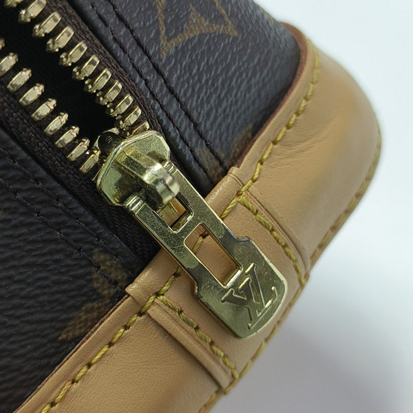 ALMA BB Monogram Coated Canvas Brown