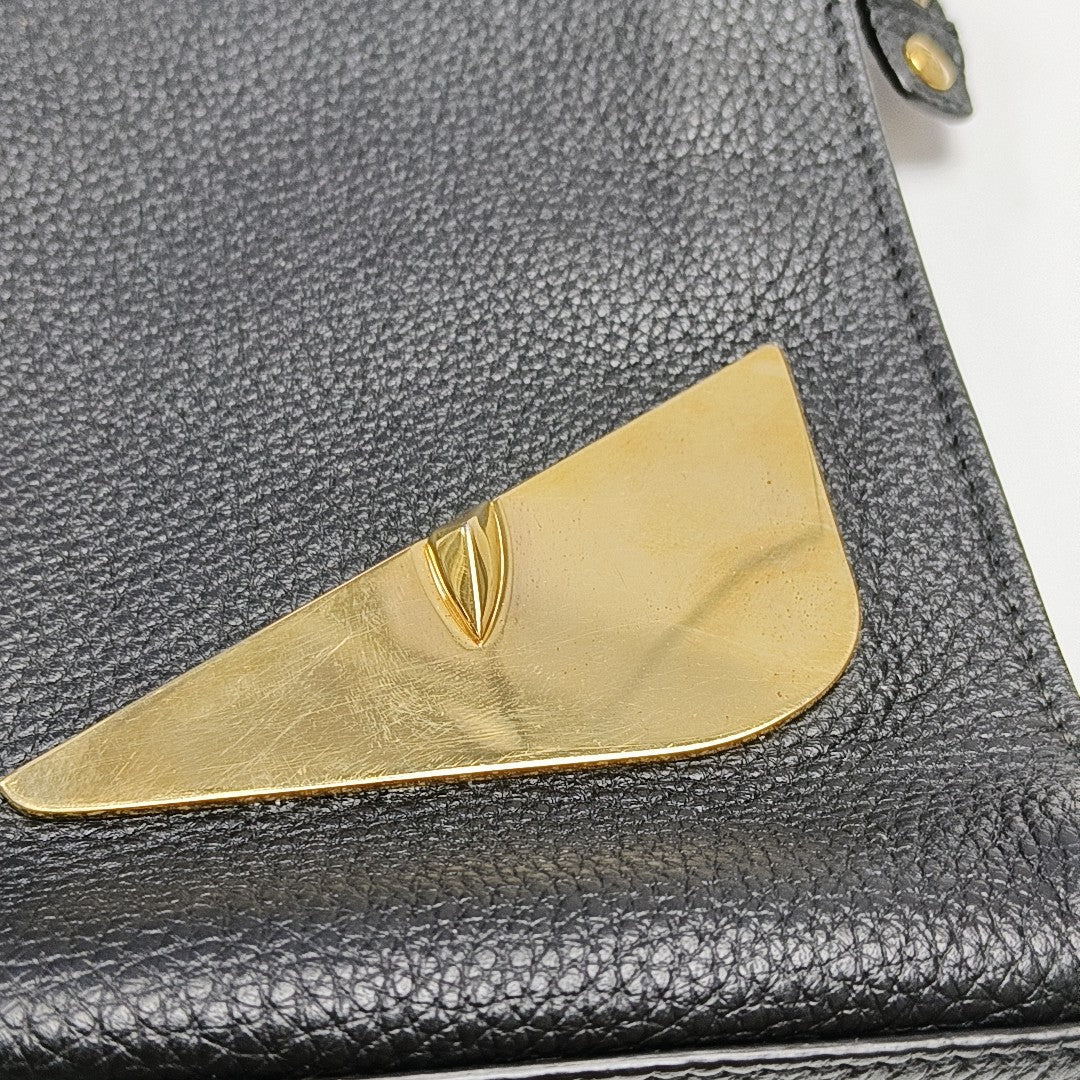 Calfskin Top Handle Bag Black
