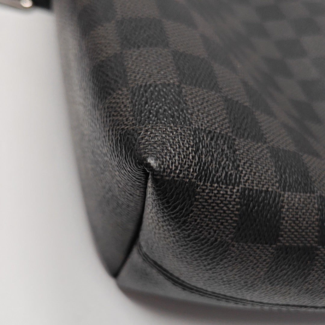 Damier Graphite Coated Canvas Crossbody Bag Gray