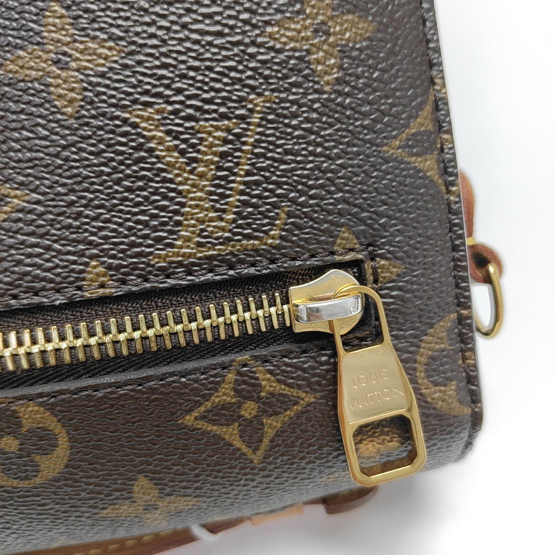 MÉTIS MM Monogram Coated Canvas Brown