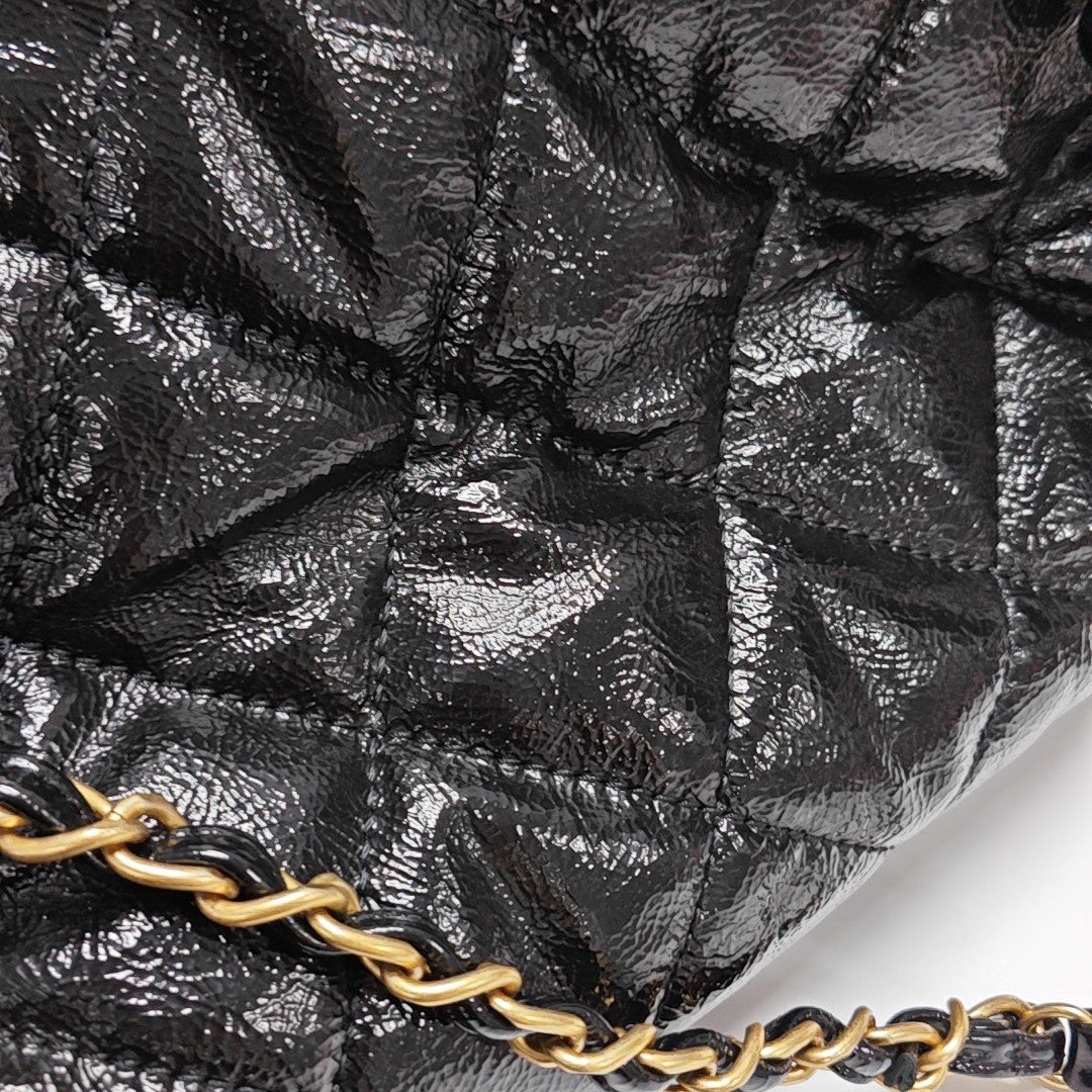 Quilted Calfskin Shoulder Bag Black