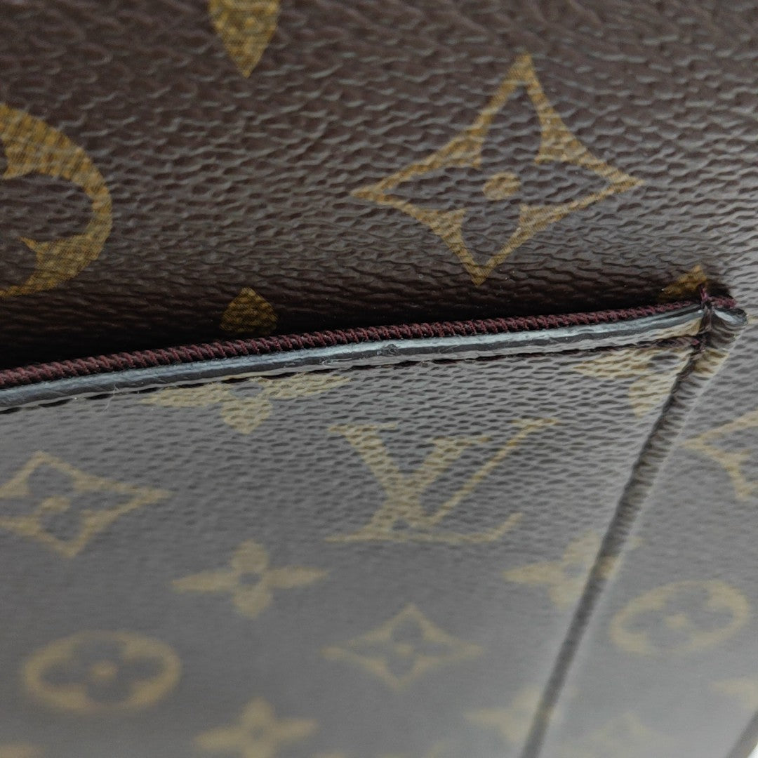 CLUNY MM Monogram Coated Canvas Brown