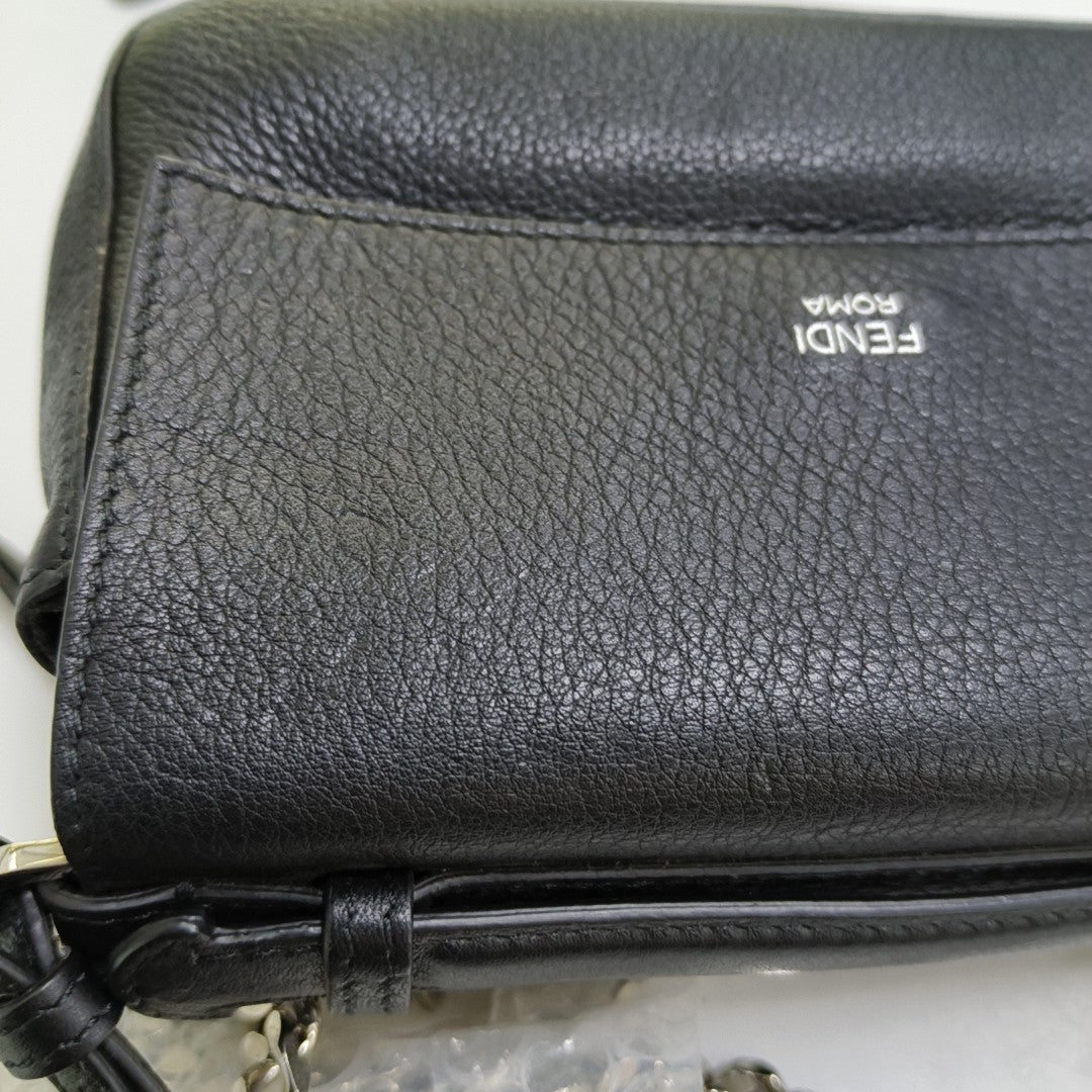 Double Micro Calfskin Black