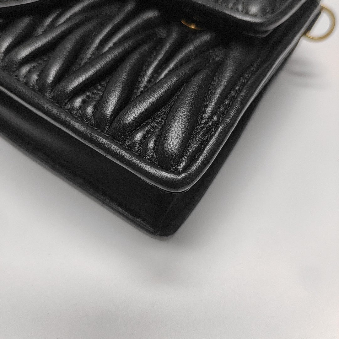 Matelassé Quilted Lambskin Black