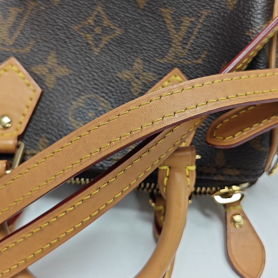 SPEEDY Nano Monogram Coated Canvas Brown