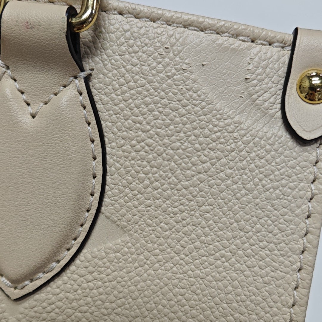 ONTHEGO PM Monogram Calfskin Beige