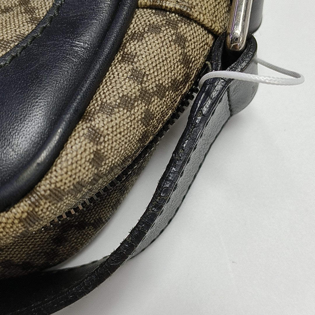 Coated Canvas Crossbody Bag Beige