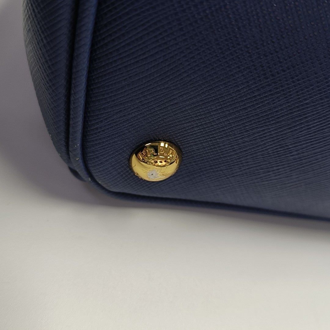 Galleria Large Saffiano Calfskin Blue