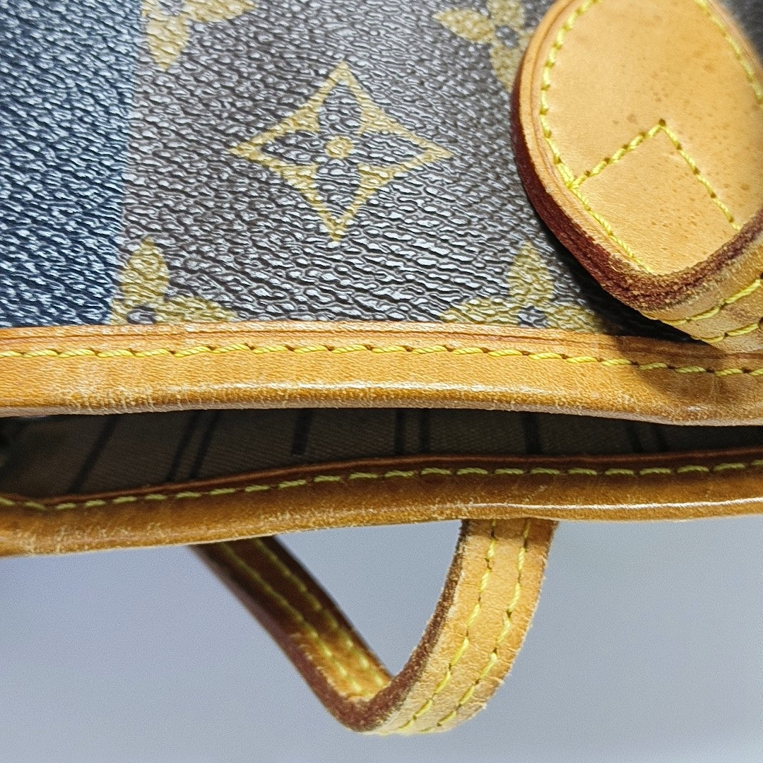 NEVERFULL Monogram Coated Canvas Brown