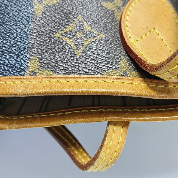 NEVERFULL Monogram Coated Canvas Brown