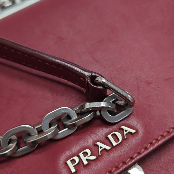 Calfskin Crossbody Bag Red