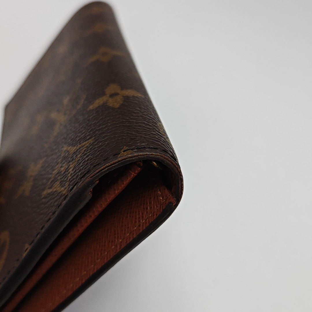 HINGE BRAZZA Monogram Coated Canvas Brown Wallet