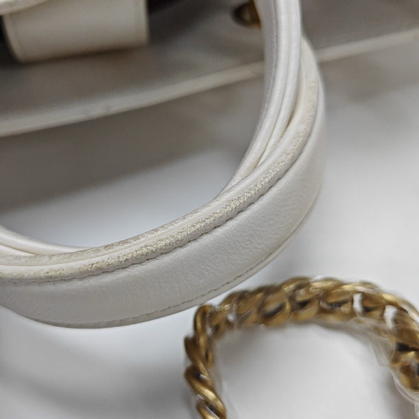 Quilted Lambskin Tote Bag White