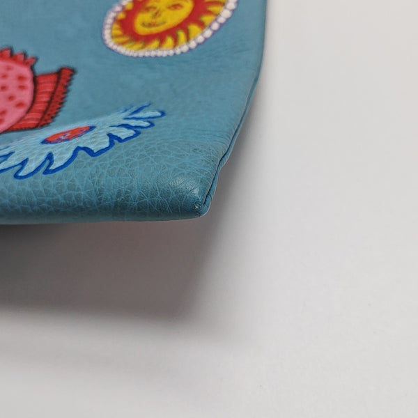 Monogram Calfskin Clutch Blue