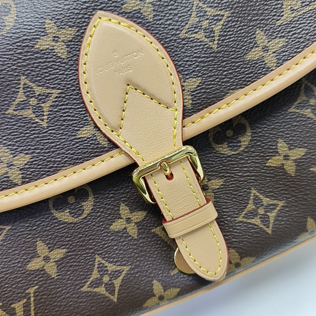 DIANE Monogram Coated Canvas Brown