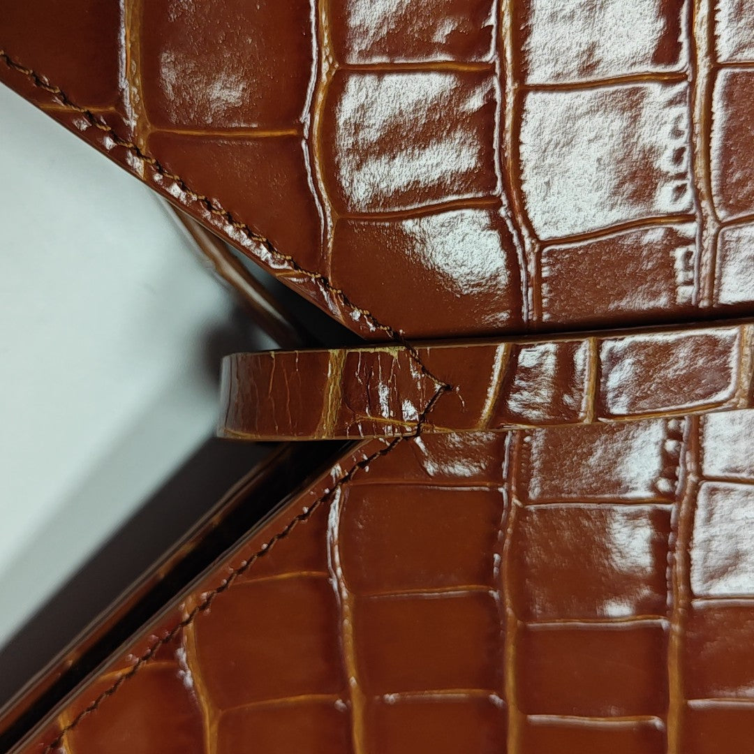 Calfskin Shoulder Bag Brown