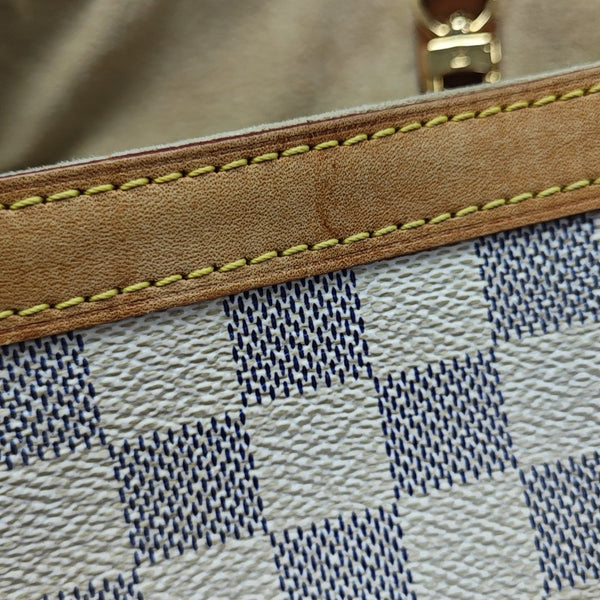 HAMPSTEAD PM Damier Azur Coated Canvas White