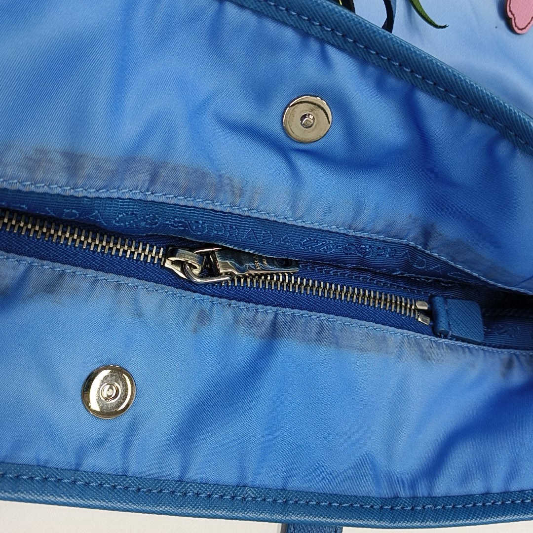 Nylon Tote Bag Blue